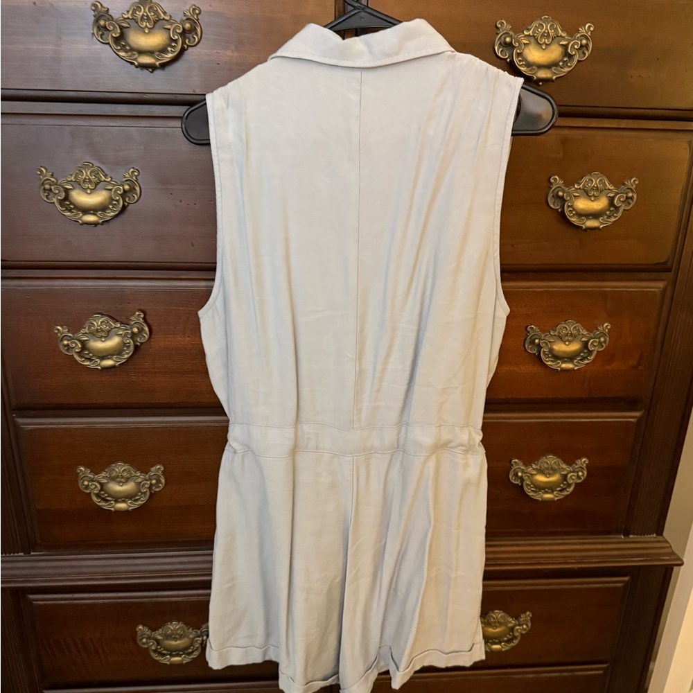 She + Sky Soft Blue sleeveless romper - Picture 2 of 3